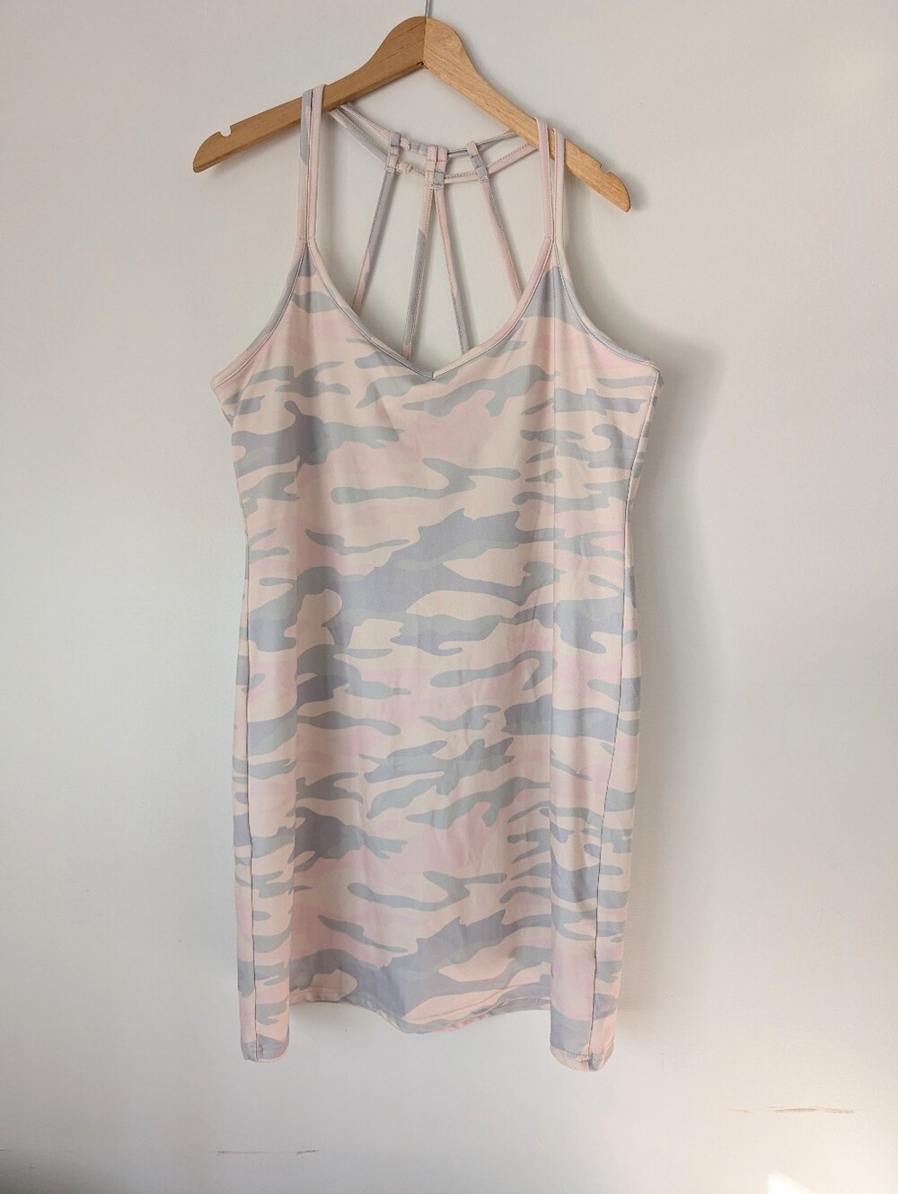 Pink Camo Exercise Dress, Sports Dress